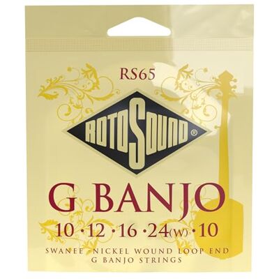 Rotosound Snaren voor Banjo, Banjo Snaren Set 5-snarige RS65 Medium 10 Rotosound Snaren voor Banjo, Banjo Snaren Set 5-snarige RS65 Medium 10