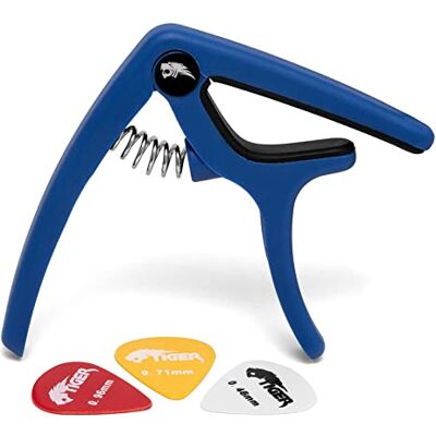 Tiger Gitaar Capo in Blauw Tiger Gitaar Capo in Blauw