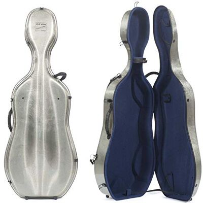 GEWA Cellokoffer Idea Carbon 3.3 Titanium/blauw Made in Germany GEWA Cellokoffer Idea Carbon 3.3 Titanium/blauw Made in Germany