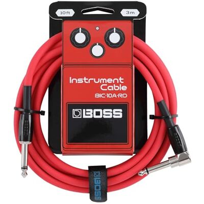 Boss BIC-10A Series Instrumentkabel Rechte naar Haakse ¼-Inch Connectoren 10ft./3m Lengte Hoogwaardige Kabels voor Gitaar, Basgitaar en Meer Stille Werking & Duurzaam Rood Boss BIC-10A Series Instrumentkabel Rechte naar Haakse ¼-Inch Connectoren 10ft./3m Lengte Hoogwaardige Kabels voor Gitaar, Basgitaar en Meer Stille Werking & Duurzaam Rood