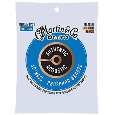 Martin Authentic Acoustic® SP® bassnaren fosforbrons, medium gauge Langdurige toon, corrosiebestendigheid en stemstabiliteit 4-snarige akoestische basset Martin Authentic Acoustic® SP® bassnaren fosforbrons, medium gauge Langdurige toon, corrosiebestendigheid en stemstabiliteit 4-snarige akoestische basset