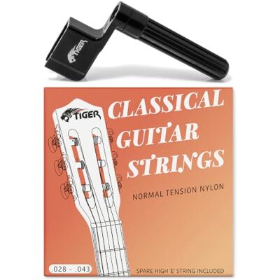 Tiger klassieke gitaar snaren & string Winder Pack Tiger klassieke gitaar snaren & string Winder Pack