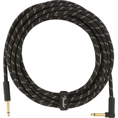 Fender Deluxe Instrumentkabel Tweed Goudverguld Recht/Haaks 6m 99% zuurstofvrij koper, 24-karaats vergulde 1/4"-aansluitingen, ruisvrij signaal, live optredens, elektrische gitaar Fender Deluxe Instrumentkabel Tweed Goudverguld Recht/Haaks 6m 99% zuurstofvrij koper, 24-karaats vergulde 1/4"-aansluitingen, ruisvrij signaal, live optredens, elektrische gitaar