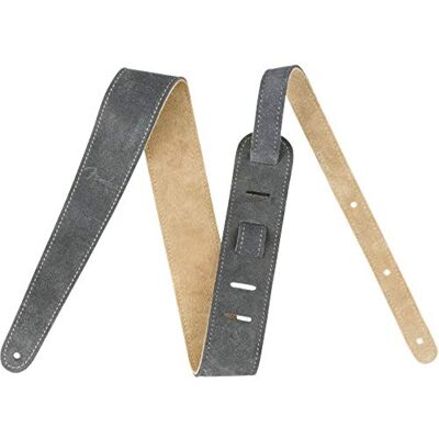 Fender © 2 inch suède strap, grijs/tan, rev. Fender © 2 inch suède strap, grijs/tan, rev.