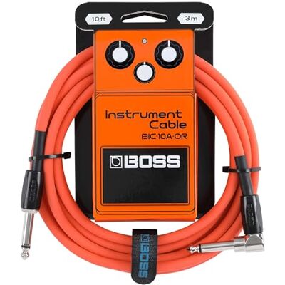 Boss BIC-10A Series Instrumentkabel Rechte naar Haakse ¼-Inch Connectoren 10ft./3m Lengte Hoogwaardige Kabels voor Gitaar, Basgitaar en Meer Stille Werking & Duurzaam Oranje Boss BIC-10A Series Instrumentkabel Rechte naar Haakse ¼-Inch Connectoren 10ft./3m Lengte Hoogwaardige Kabels voor Gitaar, Basgitaar en Meer Stille Werking & Duurzaam Oranje