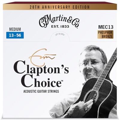 Martin MEC13LTD20 Claptons Choice 20-jarig jubileum akoestische gitaarsnaren, medium gauge (13-56) Martin MEC13LTD20 Claptons Choice 20-jarig jubileum akoestische gitaarsnaren, medium gauge (13-56)