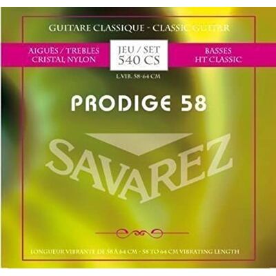 Savarez Klassieke gitaarsnaren Prodige 38 1/8-3/4 maat 3/4-7/8 nylon Gw 540CSW Savarez Klassieke gitaarsnaren Prodige 38 1/8-3/4 maat 3/4-7/8 nylon Gw 540CSW
