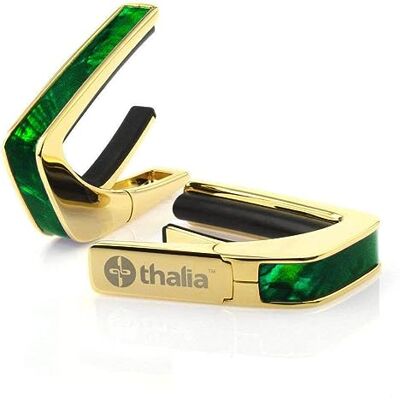 Thalia 24K GOUDEN AFWERKING CAPO MET GROENE ENGEL WING INLAY Thalia 24K GOUDEN AFWERKING CAPO MET GROENE ENGEL WING INLAY