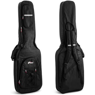 Tiger GGB42-BS Deluxe tas voor basgitaar Deluxe hoes met handvat en riemen, 18 mm EPE-bekleding voor optimale bescherming van basgitaren Tiger GGB42-BS Deluxe tas voor basgitaar Deluxe hoes met handvat en riemen, 18 mm EPE-bekleding voor optimale bescherming van basgitaren