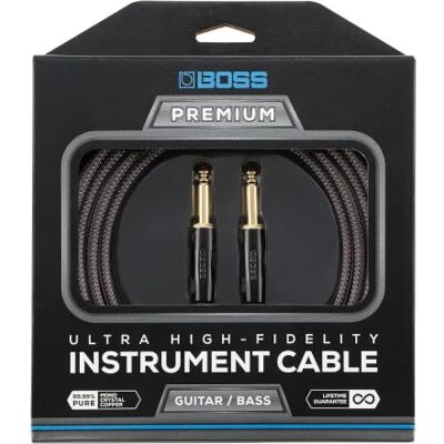 Boss BIC-P10 Instrumentkabel met rechte 1/4-inch connectoren – 10ft / 3m Boss BIC-P10 Instrumentkabel met rechte 1/4-inch connectoren – 10ft / 3m