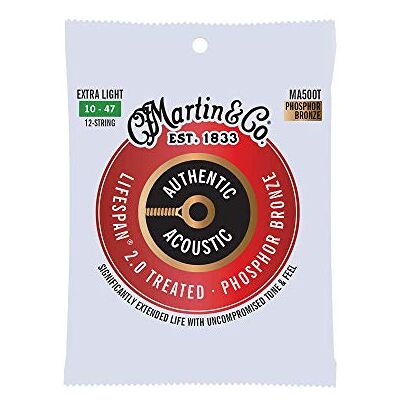 Martin MA500T Authentieke Akoestische LifeSpan 2.0 Fosfor Brons 12 String Extra Licht (10-47) 41Y18MA500T Martin MA500T Authentieke Akoestische LifeSpan 2.0 Fosfor Brons 12 String Extra Licht (10-47) 41Y18MA500T