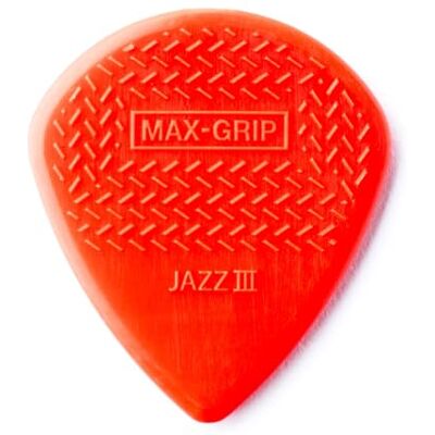 Dunlop 471R3N Max-Grip Jazz Iii Red Nylon Dunlop 471R3N Max-Grip Jazz Iii Red Nylon
