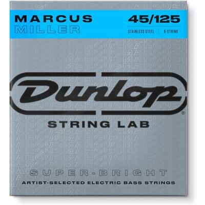 Dunlop DBMMS45125 zeer heldere bassnaren Marcus Miller, 5-snarige midrange. 045 tot .125, 5 snaren Dunlop DBMMS45125 zeer heldere bassnaren Marcus Miller, 5-snarige midrange. 045 tot .125, 5 snaren