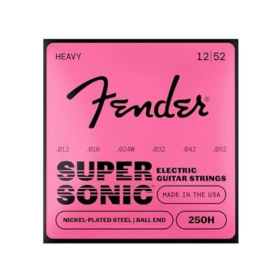 Fender ® »SUPER 250'S NICKEL-PLATED STEEL STRINGS« Snaren voor elektrische gitaar Ball End 250H 012/052 Fender ® »SUPER 250'S NICKEL-PLATED STEEL STRINGS« Snaren voor elektrische gitaar Ball End 250H 012/052