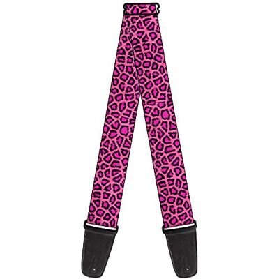 Buckle-Down Gitaarband Leopard Pink Fuchsia 2 Inch Breed (GS-W31201) Buckle-Down Gitaarband Leopard Pink Fuchsia 2 Inch Breed (GS-W31201)