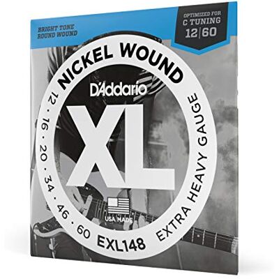 D'Addario EXL148 nikkelgewonden elektrische gitaarsnaren, Extra-Heavy, 12-60 D'Addario EXL148 nikkelgewonden elektrische gitaarsnaren, Extra-Heavy, 12-60
