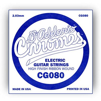 D'Addario Flatwound chroom singles (.056 .080) .080 D'Addario Flatwound chroom singles (.056 .080) .080
