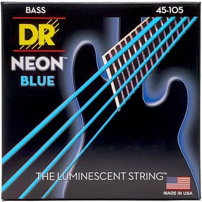 DR Strings DR String NBB-45 Neon Blue snarenset voor basgitaar DR Strings DR String NBB-45 Neon Blue snarenset voor basgitaar