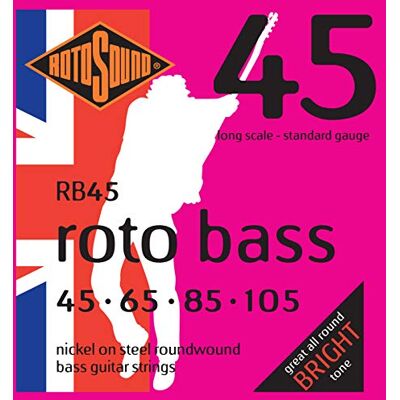 Rotosound Snaren voor Elektrische Bas ROTO NICKEL 5-Snaren RB45-5 Nickel Medium 45-130 Rotosound Snaren voor Elektrische Bas ROTO NICKEL 5-Snaren RB45-5 Nickel Medium 45-130