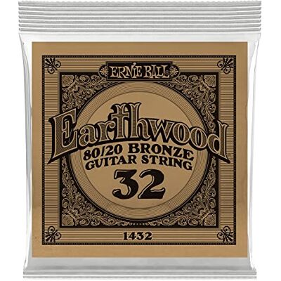 Ernie Ball Earthwood Bronze Akoestische Enkele Gitaar Snaar 0.32 Ernie Ball Earthwood Bronze Akoestische Enkele Gitaar Snaar 0.32