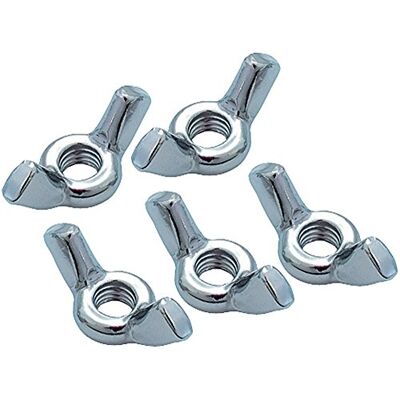 Gibraltar bekkenstatiefaccessoire 5 stuks Vleugelschroef 8 mm eenvoudig SC-13E Gibraltar bekkenstatiefaccessoire 5 stuks Vleugelschroef 8 mm eenvoudig SC-13E