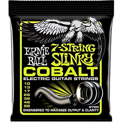 Ernie Ball Regular Slinky Cobalt 7-snarige elektrische gitaarsnaren 10-56 gauge Ernie Ball Regular Slinky Cobalt 7-snarige elektrische gitaarsnaren 10-56 gauge