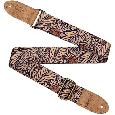 CASCHA Midnight Jungle Ukelele riem, veganistisch, verstelbare en comfortabele ukelelengordel van milieuvriendelijke materialen, duurzaam en stijlvol, past bij alle ukeleles, ideaal voor alle spelers CASCHA Midnight Jungle Ukelele riem, veganistisch, verstelbare en comfortabele ukelelengordel van milieuvriendelijke materialen, duurzaam en stijlvol, past bij alle ukeleles, ideaal voor alle spelers