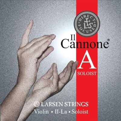 LARSEN STRINGS Viool Snaren II Cannone 4/4 viool Soloist Losse snaar A Direct & Focused, multifilament-vezel nylonkern, aluminium omwonden, spanning 6,0/13.20 LARSEN STRINGS Viool Snaren II Cannone 4/4 viool Soloist Losse snaar A Direct & Focused, multifilament-vezel nylonkern, aluminium omwonden, spanning 6,0/13.20