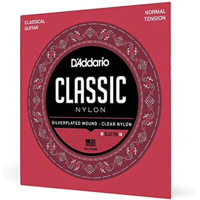 D'Addario Student Nylon Klassieke Snaren EJ27N, Normaal, Full Nylon snaren voor studenten zorgen voor warm klassiek geluid, gemakkelijke speelbaarheid, stabiele tuning en D'Addario Student Nylon Klassieke Snaren EJ27N, Normaal, Full Nylon snaren voor studenten zorgen voor warm klassiek geluid, gemakkelijke speelbaarheid, stabiele tuning en