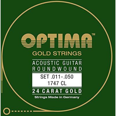 Optima Akoestische Gitaarsnaren Gouden snaren Akoestische set custom licht .011-.050 1747CL Optima Akoestische Gitaarsnaren Gouden snaren Akoestische set custom licht .011-.050 1747CL