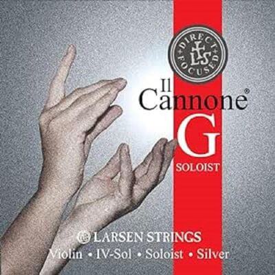 LARSEN STRINGS Viool Snaren II Cannone 4/4 viool Soloist Losse snaar G Direct & Focused, multifilament-vezel nylonkern, omwikkeling massief zilver, spanning 4,9/10.78 LARSEN STRINGS Viool Snaren II Cannone 4/4 viool Soloist Losse snaar G Direct & Focused, multifilament-vezel nylonkern, omwikkeling massief zilver, spanning 4,9/10.78