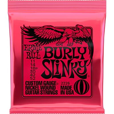 Ernie Ball Burly Slinky Elektrische Gitaarsnaren, Dikte 11-52 Ernie Ball Burly Slinky Elektrische Gitaarsnaren, Dikte 11-52