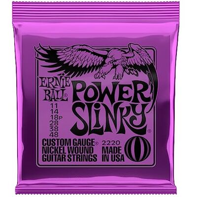 Ernie Ball Power Slinky Nickel Wound snaren voor elektrische gitaar 11-48 Gauge Ernie Ball Power Slinky Nickel Wound snaren voor elektrische gitaar 11-48 Gauge