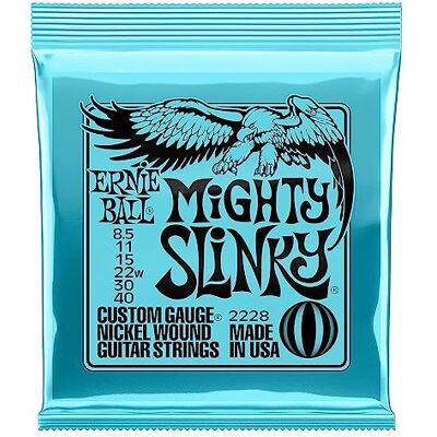 Ernie Ball Mighty Slinky Elektrische Gitaarsnaren, Dikte 8,5-40 Ernie Ball Mighty Slinky Elektrische Gitaarsnaren, Dikte 8,5-40