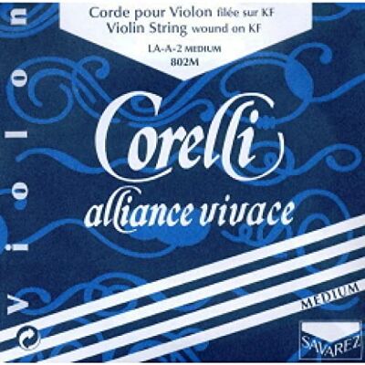 Savarez Corelli Vioolsnaren Alliance A Synthetisch/alum. omwonden Medium 802M Savarez Corelli Vioolsnaren Alliance A Synthetisch/alum. omwonden Medium 802M