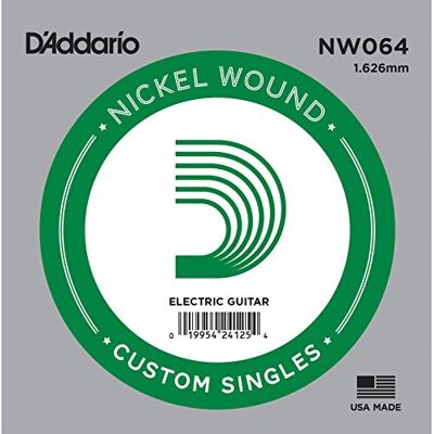 D'Addario NW064 .064 Nikkel Wound Enkele String voor Elektrische Gitaar D'Addario NW064 .064 Nikkel Wound Enkele String voor Elektrische Gitaar