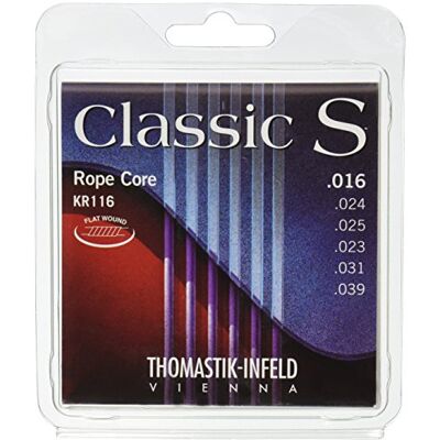 Thomastik-Infeld Flat Wound Klassieke Gitaar KR116-6-snarenset Classic S Dikte .016 .023 .024 .025 .031 .039 Thomastik-Infeld Flat Wound Klassieke Gitaar KR116-6-snarenset Classic S Dikte .016 .023 .024 .025 .031 .039