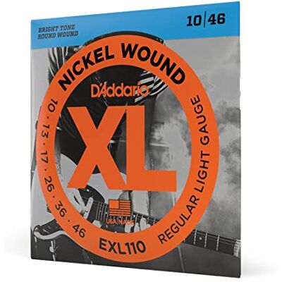 D'Addario XL Nickel EXL110 Elektrische Gitaarsnaren Light 10-46 XL Nickel elektrische gitaarsnaren bieden helder geluid, nauwkeurige intonatie, betrouwbare duurzaamheid en speelcomfort. D'Addario XL Nickel EXL110 Elektrische Gitaarsnaren Light 10-46 XL Nickel elektrische gitaarsnaren bieden helder geluid, nauwkeurige intonatie, betrouwbare duurzaamheid en speelcomfort.