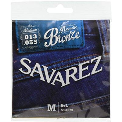 Savarez Snaren 668586 voor akoestische gitaar akoestische brons set A130M medium .013-.055 Savarez Snaren 668586 voor akoestische gitaar akoestische brons set A130M medium .013-.055