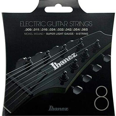 Ibanez IEGS8 elektrische gitaarsnaren set (Nikkel Wound, 8-snaren, 009-056, Super Light) Ibanez IEGS8 elektrische gitaarsnaren set (Nikkel Wound, 8-snaren, 009-056, Super Light)