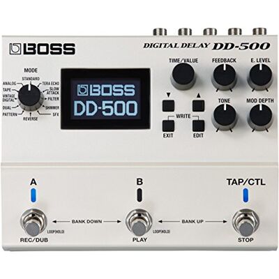 Boss Digital Delay Effects pedaal DD-500 wit Boss Digital Delay Effects pedaal DD-500 wit