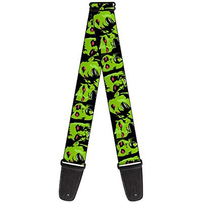 Buckle-Down GS-W32631 Gitaarband Zombie Expressions Zwart Groen Rood, Veelkleurig, 1"*54"*2 Buckle-Down GS-W32631 Gitaarband Zombie Expressions Zwart Groen Rood, Veelkleurig, 1"*54"*2
