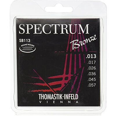 Thomastik-Infeld Thomastik Snaren voor akoestische gitaar Spectrum Bronze Series nikkelvrij set SB113 medium .013-.057 Thomastik-Infeld Thomastik Snaren voor akoestische gitaar Spectrum Bronze Series nikkelvrij set SB113 medium .013-.057