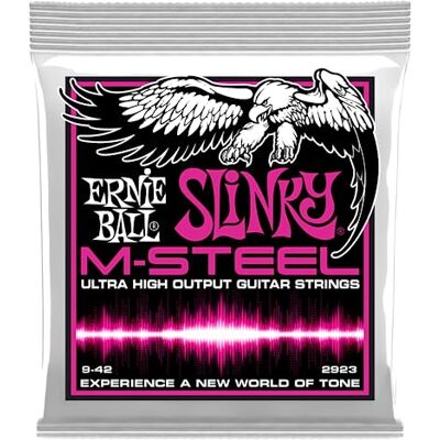 Ernie Ball Super Slinky M-Steel snaren voor elektrische gitaar 9-42 gauge Ernie Ball Super Slinky M-Steel snaren voor elektrische gitaar 9-42 gauge