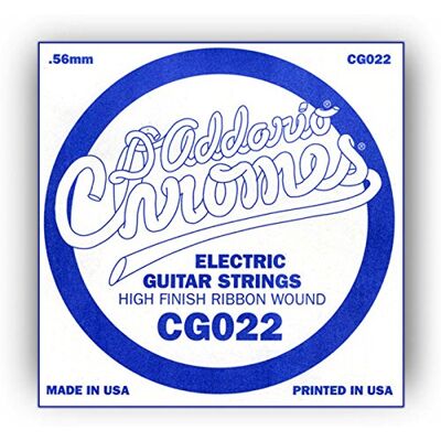 D'Addario 022 enkele snaar voor elektrische gitaar, platte wound D'Addario 022 enkele snaar voor elektrische gitaar, platte wound