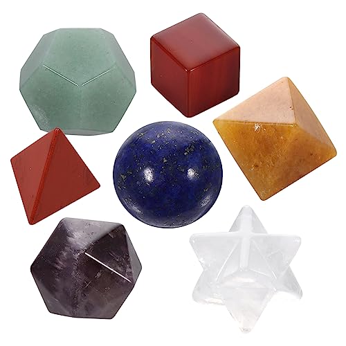 Healeved 7 Kristallen Ster Chakra Stenen Chakra Helende Stenen Chakrakristallen En Stenen Geometrisch Kristal Snijwerk Chakra Echte Stenen Icosaëder Chakra Steen Ster Puls Decoraties Balans