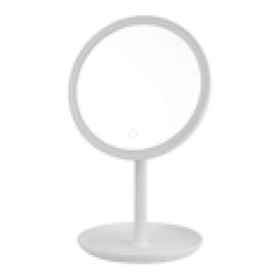 DRW Verstelbare badkamerspiegel met LED-verlichting van acryl, wit, 28,5 x 18 x 18,5 cm DRW Verstelbare badkamerspiegel met LED-verlichting van acryl, wit, 28,5 x 18 x 18,5 cm