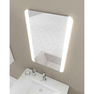 AURLANE Spiegel voor badkamer, led, zelfverlichtend, Border Lines 70x45 AURLANE Spiegel voor badkamer, led, zelfverlichtend, Border Lines 70x45