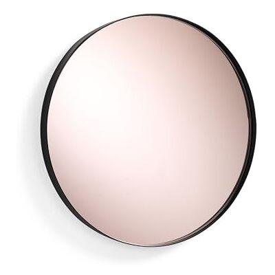 Tomasucci Wink Design, Afterlight Ronde wandspiegel, matzwart stalen frame, roségouden spiegel, 40 cm x 30 cm Tomasucci Wink Design, Afterlight Ronde wandspiegel, matzwart stalen frame, roségouden spiegel, 40 cm x 30 cm