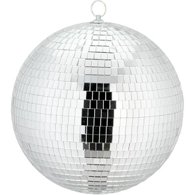 Relaxdays spiegel discobal Ø 25 cm met ophangoog zilver, decoratief en reflecterend Relaxdays spiegel discobal Ø 25 cm met ophangoog zilver, decoratief en reflecterend